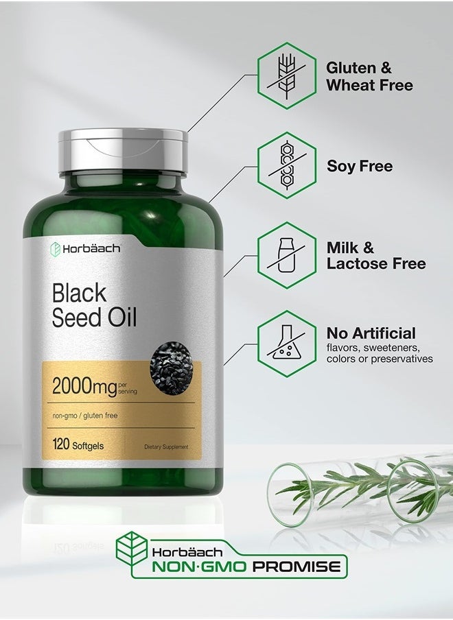 Horbäach - Black Seed Oil 2000mg - 120 Softgels - Image 1