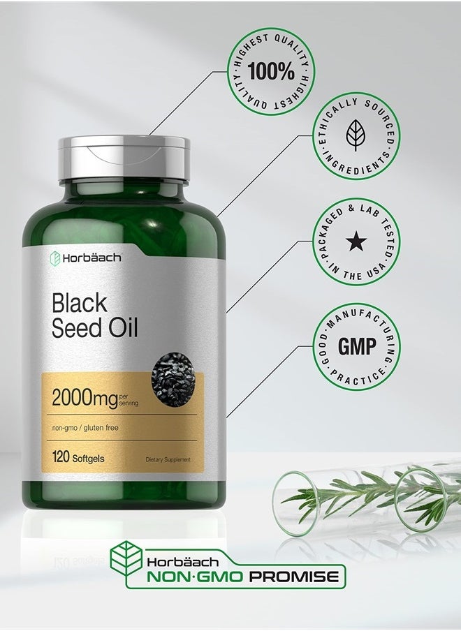 Horbäach - Black Seed Oil 2000mg - 120 Softgels - Image 1