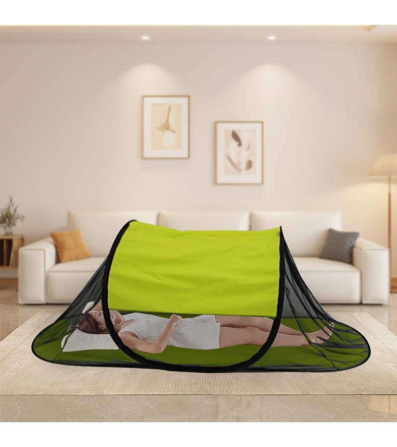 Tangerine Boat Shaped Quick Open Mosquito Net Anti Insect Single Hotel Free Installation Portable - Image 4