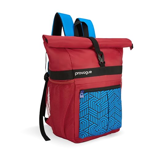 Provogue Vaulta 30 litres everyday backpack with 15.6 inch laptop compartment for men and women in Rage Red, stylish contemporary daily use college, office and outdoor bag | With organiser - Image 1