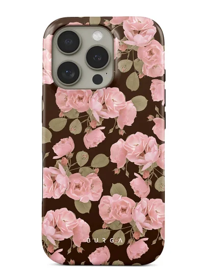 BURGA Burga Luxury Styled Fashion 16 Pro Case Compatible with Double Layer Silicone Protective Case Desert Rose