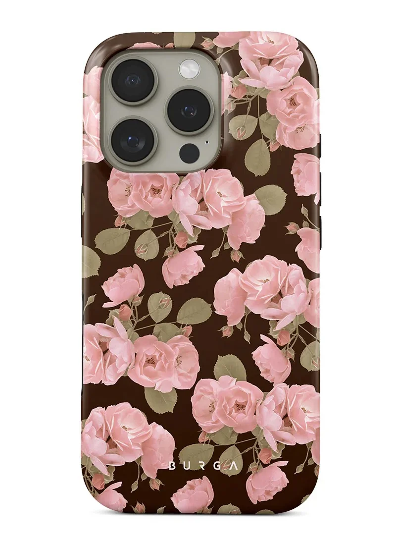 BURGA Burga Luxury Styled Fashion 16 Pro Case Compatible with Double Layer Silicone Protective Case Desert Rose