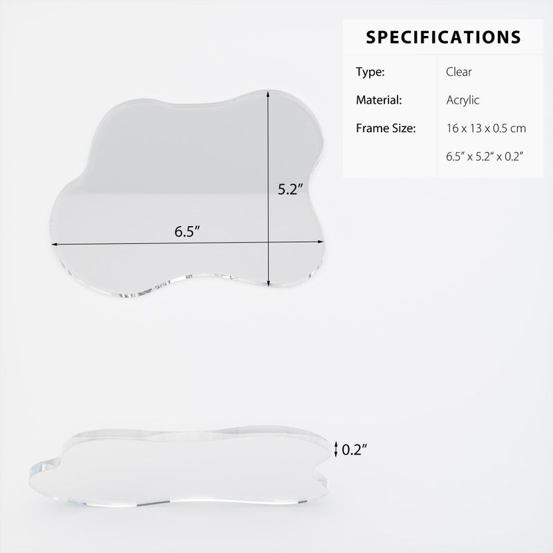 Leadiy Acrylic Coaster Decorative Plates, Irregular Bar Drink Coaster, Clear Cloud Shape Coffee Cup Coaster, Perfect for Tabletop Protection and Accessories Display.(Clear) - Image 4