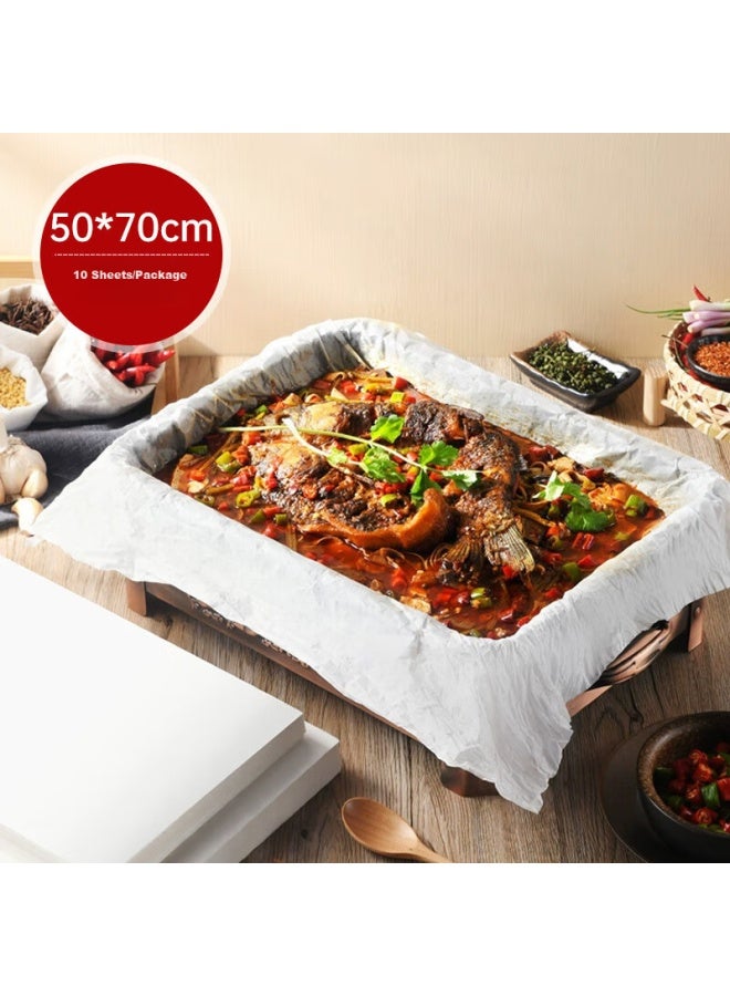 MAX COOK Maxcook Baked Fish Paper, Fish Paper, Silicone Paper, Paper For Baking Fish, Special Bread Baking Paper, 50*70cm, 10 Sheets, Mcpj2288 - Image 1