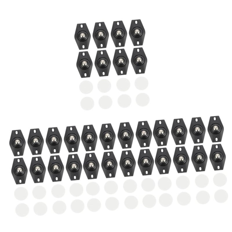 4 Sets Mini Caster Wheels Adhesive Stainless Steel For Storage Box 8 Pieces Each - Image 2