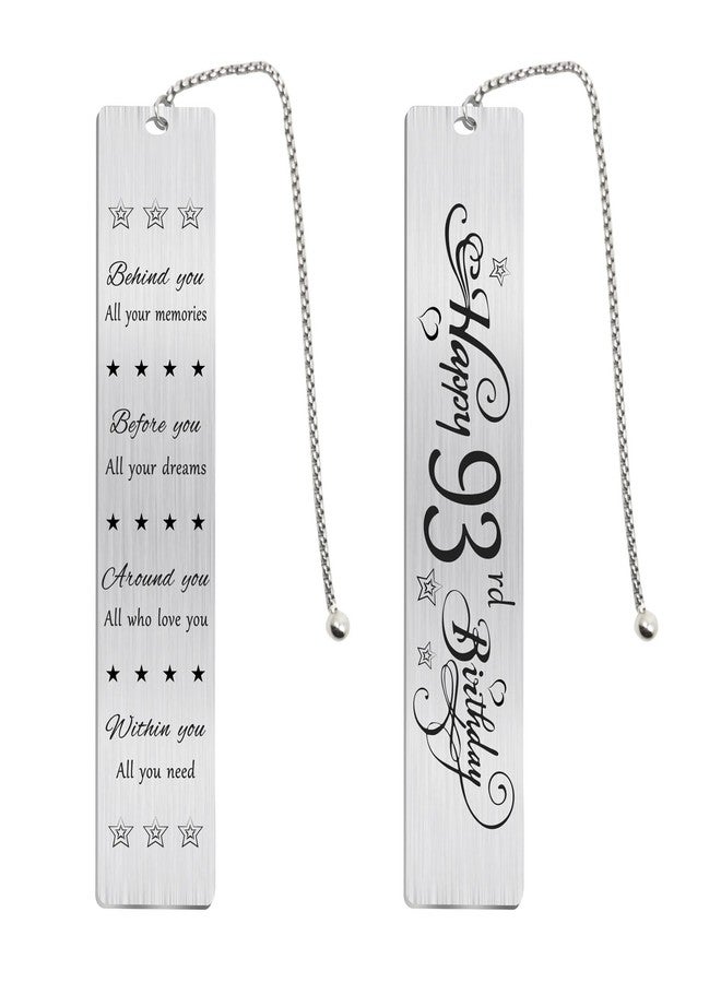 Jzxwan Happy 93rd Birthday Gifts for Women Men, 93 Year Old Birthday Bookmark, Female 93 Yr Old Bday Card Gift Ideas, 1932 Book Mark for Woman Man, 93rd Bday Decorations - Image 1