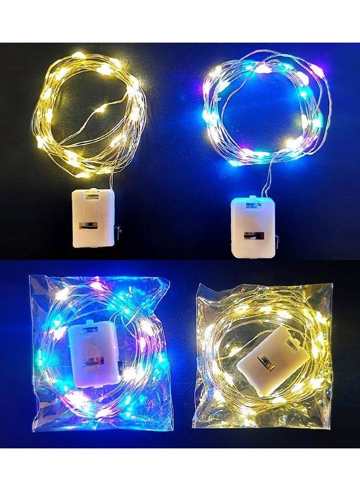 أضواء ديكورية   LED لعيد الميلاد وحفلات الزفاف في ديوالي (ضوء متعدد الالوان) سلسلة أضواء LED خيالية لعيد الميلاد لتزيين حفلات الزفاف 50 سم  - Image 2