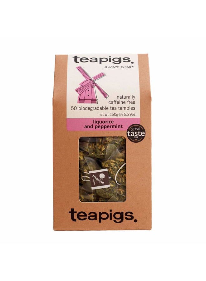 Teapigs Liquorice and Peppermint Tea, 50 Count - Image 1