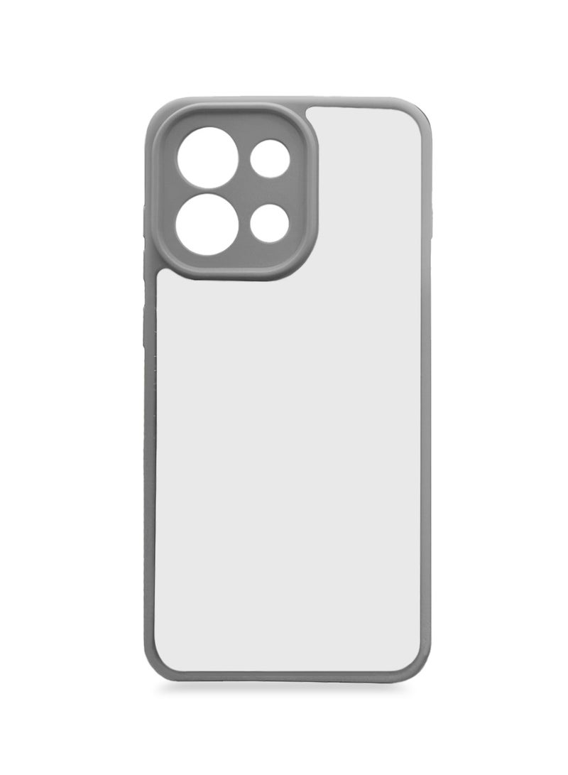 Wtech OnePlus 13T 5G 2025 Shockproof Silicone Soft TPU Back PC Protective Phone Cover Case - Clear/Grey - Image 3