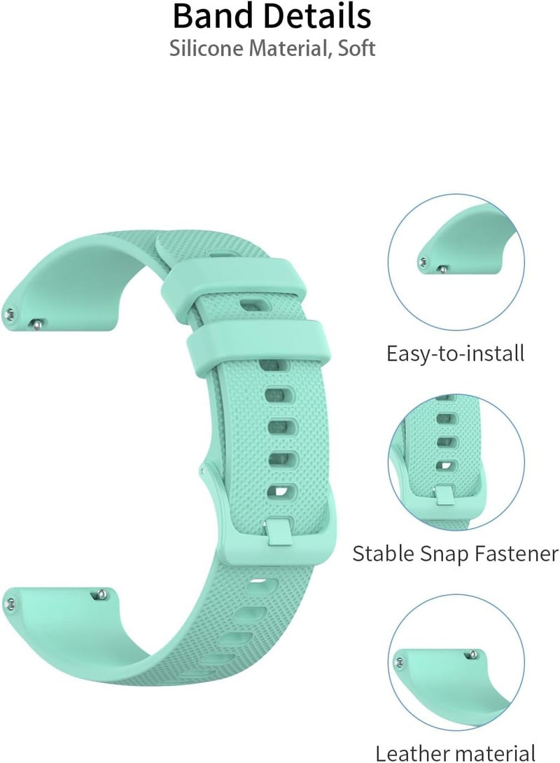 WUNIAK Compatible for Williben Smart Watch，Replacement New Soft Sport Silicone Waterproof Strap Wristbands for Williben Smart Watch.(Black+Teal Green,2 Pack) - Image 3