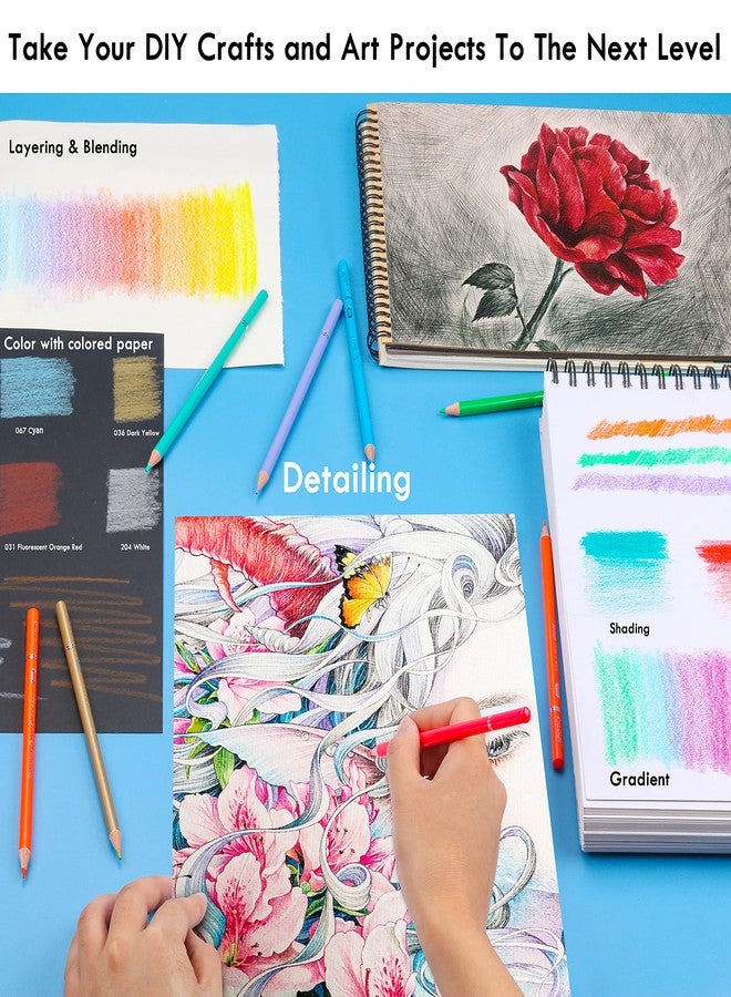 KALOUR Professional Colored Pencils,Set of 300 Colors,Artists Soft Core with Vibrant Color,Ideal for Drawing Sketching Shading,Coloring Pencils for Adults Artists Beginners - Image 4