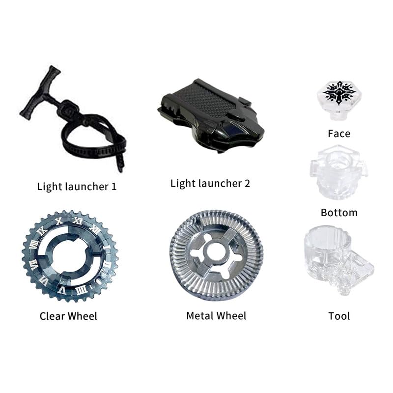 BattleKid BB 104 Basalt Horogium 145WD Defence Type Metal Master Bey Set with Launcher - Durable, High-Performance, Perfect for Spinning Battles - Toy for Kids and Collectors - Image 4