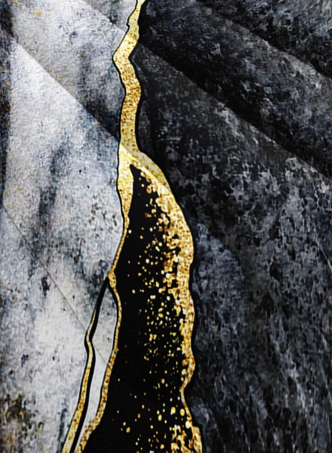 Nttopship Black Gold Gray Marble Comforter Set King Size Black Gold Gray Bedding Set Soft Microfiber Minimalist Wind Marble Comforter Sets 3 Pieces with 2 Pillowcases - Image 5