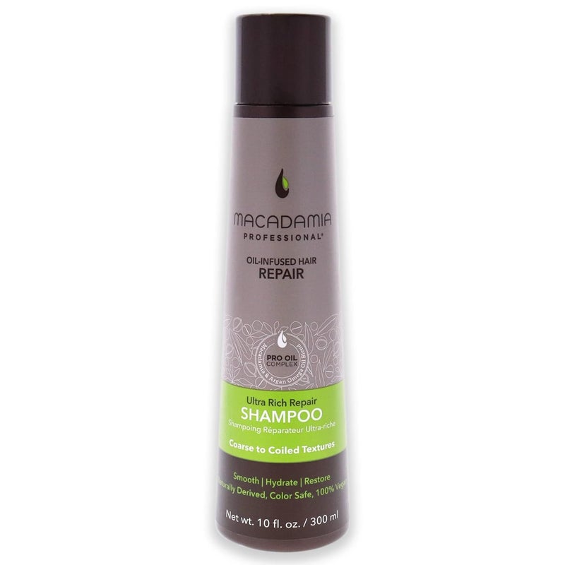 Macadamia Professional Hair Care Sulfate & Paraben Free Natural Organic Cruelty-Free Vegan Hair Products Ultra Rich Hair Repair Shampoo, 10oz (packaging may vary) - Image 1