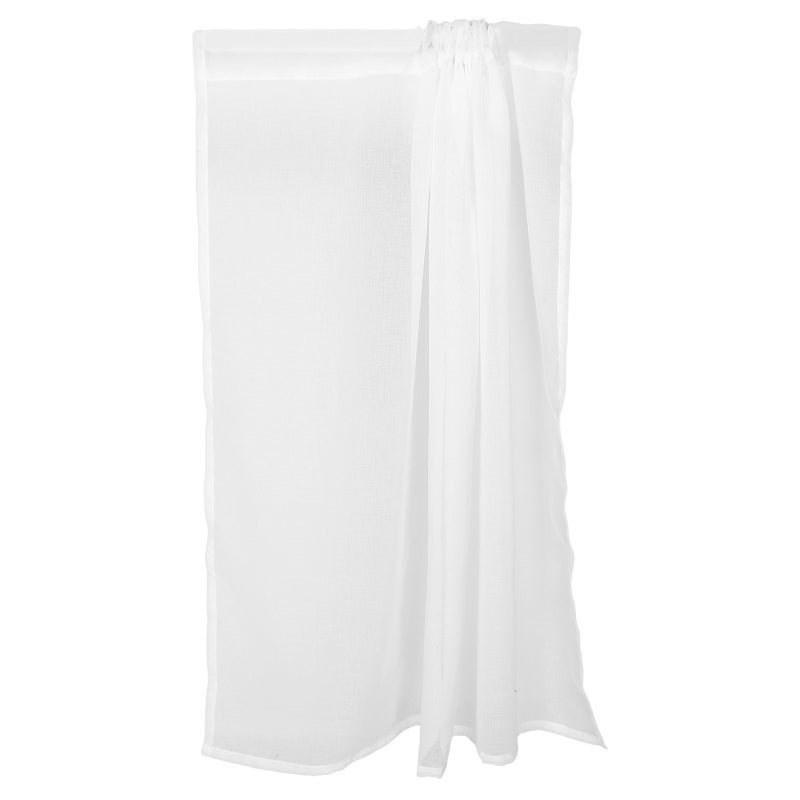 White Curtains For Window Light Filtering Privacy Short Valance Drape Farmhouse Curtain For Living Room Bedroom Kitchen Bathroom - Image 3