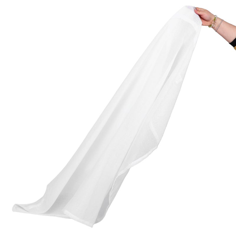 White Curtains For Window Light Filtering Privacy Short Valance Drape Farmhouse Curtain For Living Room Bedroom Kitchen Bathroom - Image 2