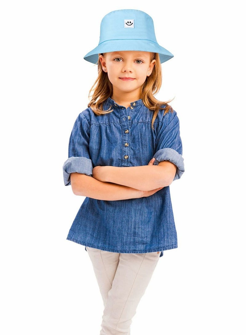 Bucket Hat Summer Travel Bucket Cap Beach Sun Hat Smile Visor for Women Men Teens (Smiling Face)