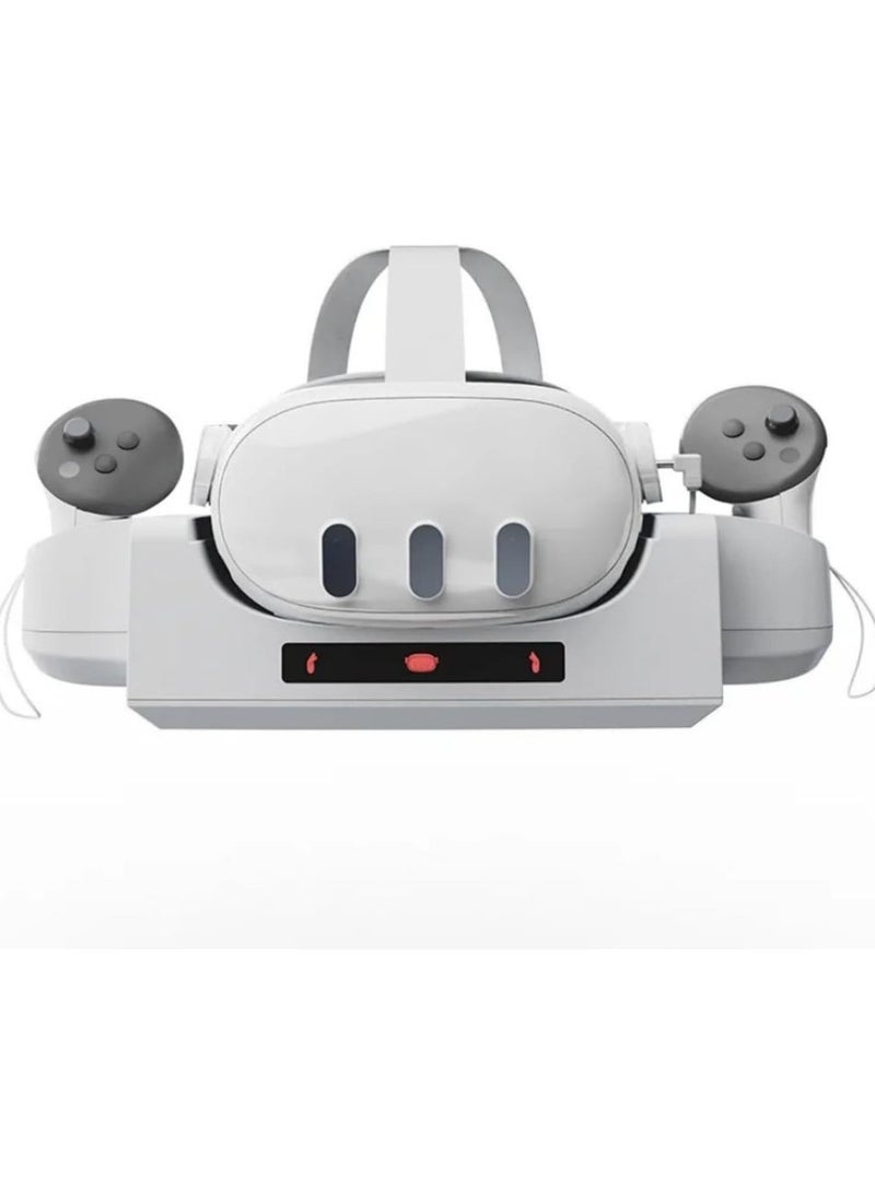 Charging Dock For Oculus/Quest 3 VR Headset Controller Charger Station Wall-Mounted Stand With LED Indicator Rechargeable Battery - Image 1