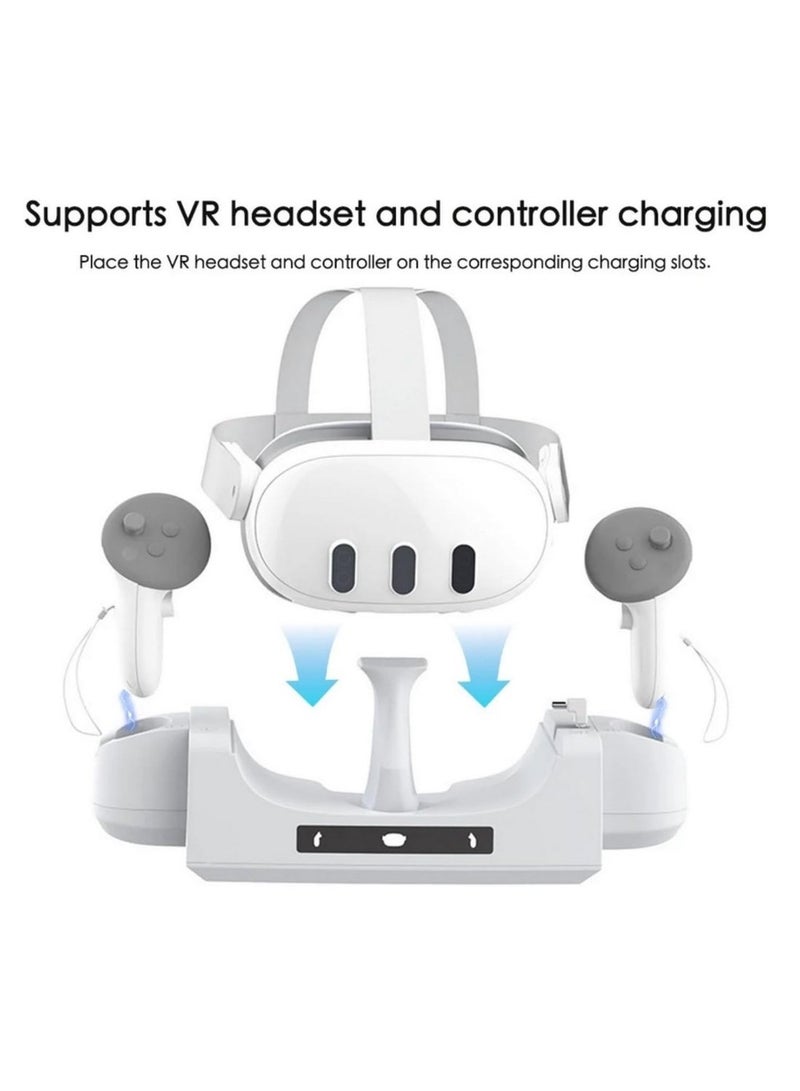 Charging Dock For Oculus/Quest 3 VR Headset Controller Charger Station Wall-Mounted Stand With LED Indicator Rechargeable Battery - Image 2