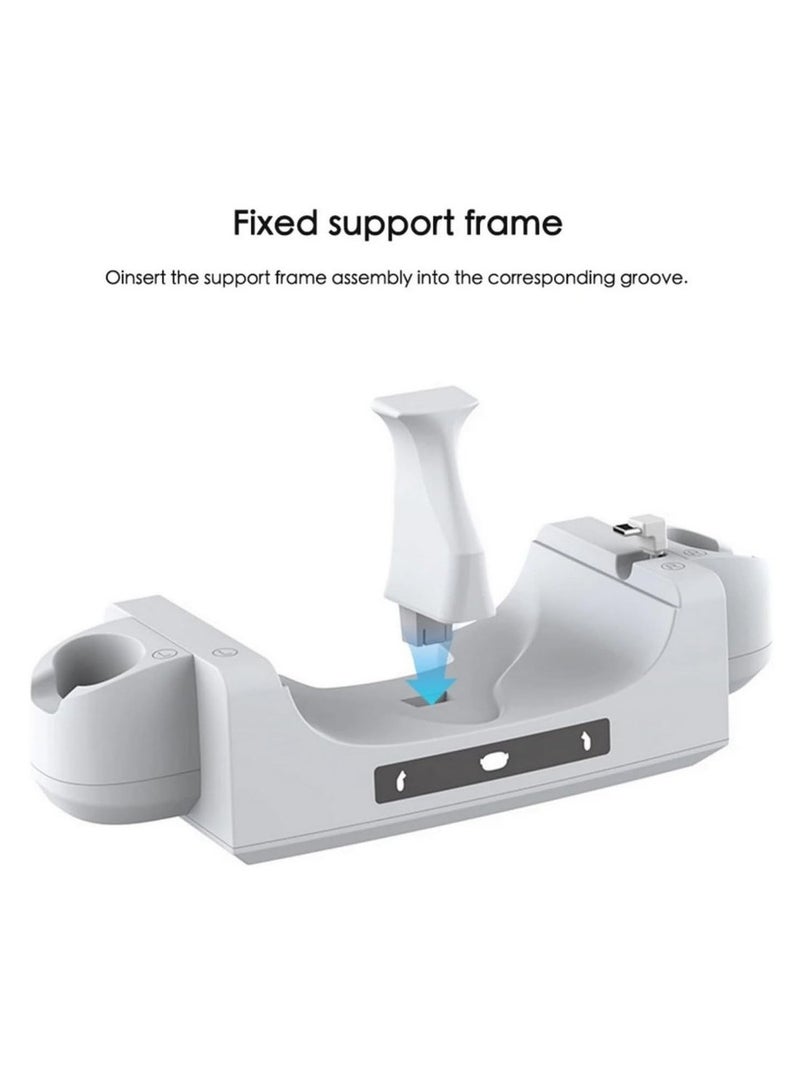 Charging Dock For Oculus/Quest 3 VR Headset Controller Charger Station Wall-Mounted Stand With LED Indicator Rechargeable Battery - Image 3
