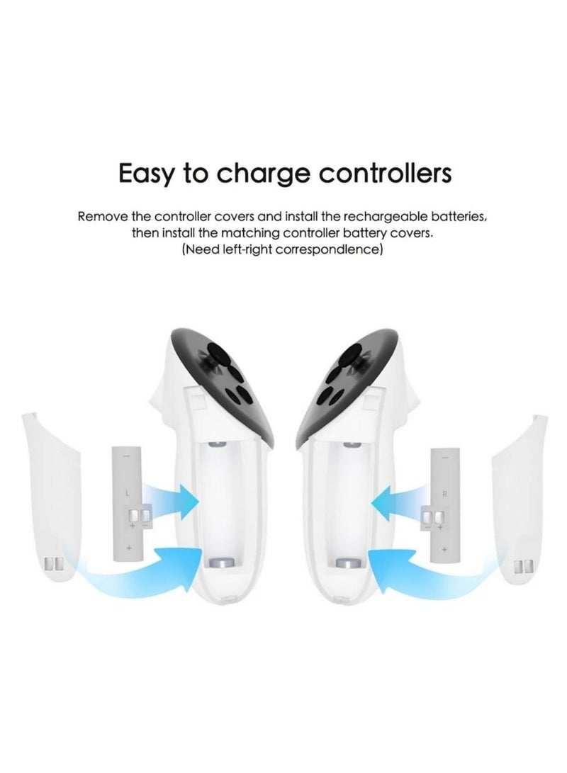 Charging Dock For Oculus/Quest 3 VR Headset Controller Charger Station Wall-Mounted Stand With LED Indicator Rechargeable Battery - Image 4