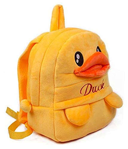 blue tree School Bag for Cute Kids for (1-6 Years), Preschool Soft Plush Duck Bag for Toddlers, Embroidery Designs Travel Animal Cartoon Backpack for Baby Boys and Girls - Image 2