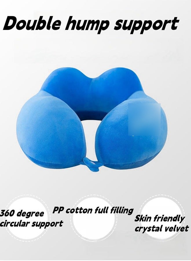 Travel Pillow Luxury Memory Foam Neck Head Support Pillow Soft Sleeping Rest Cushion For Airplane Car Home Best Gift (Dark Blue) - Image 5