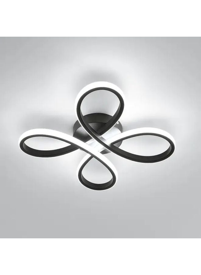 الضوء السقفي الحديث LED على شكل نبات النفل رباعي الأوراق مع عقدة صينية سوداء قابلة لتعديل السطوع شبه مدمج بالسقف - Image 3