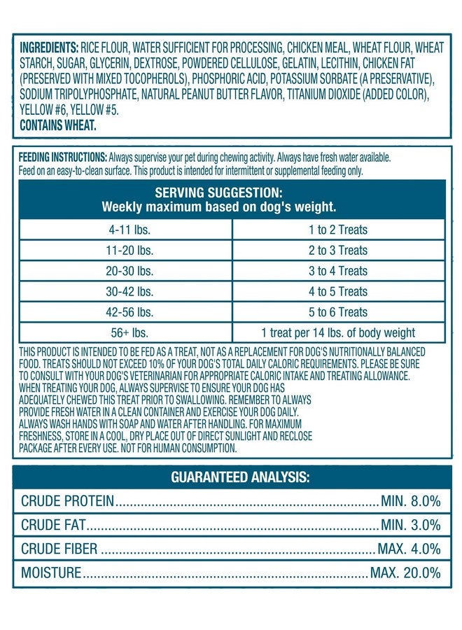 عظام Ol Roy طويلة الأمد للكلاب، 7 قطع، 20 أونصة، بنكهة زبدة الفول السوداني الطبيعية، متوسطة المضغ، خالية من الجلود الخام، سهلة الهضم، تساعد في التحكم في البلاك والجير، مثالية للكلاب المتوسطة والكبيرة - Image 4