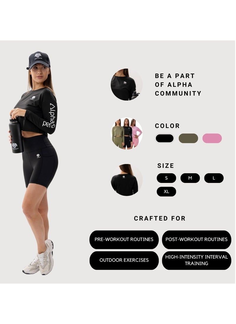 AlphaSquad AlphaSquad Longsleeve Crop Top for Women  - Image 5