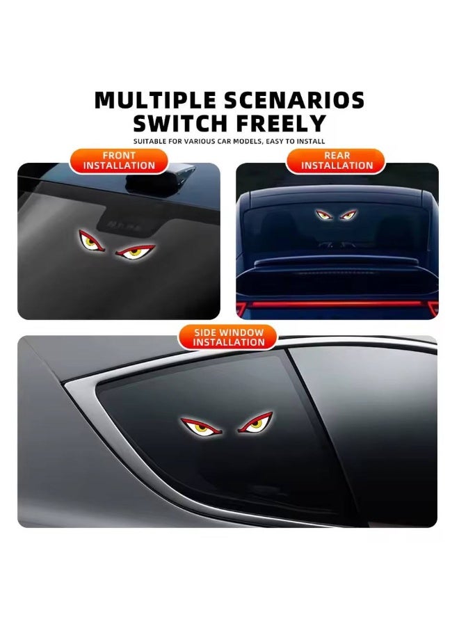 DubaiGallery Solar Warning Light Evil Eye Car Accessory – Stylish LED Decorative Headlight with Solar Power, Strong Suction Mount, Multiple Lighting Modes, and Eye-Catching Design for Cars, Trucks, and Vehicles - Image 4