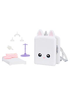 Na! Na! Na! Surprise 3-In-1 Backpack Bedroom Unicorn Playset Whitney Sparkles Fashion Doll, Fuzzy White Unicorn Backpack, Closet With Pillows & Blanket, Kids Gift, Ages 4 5 6 7 8+  - Image 4