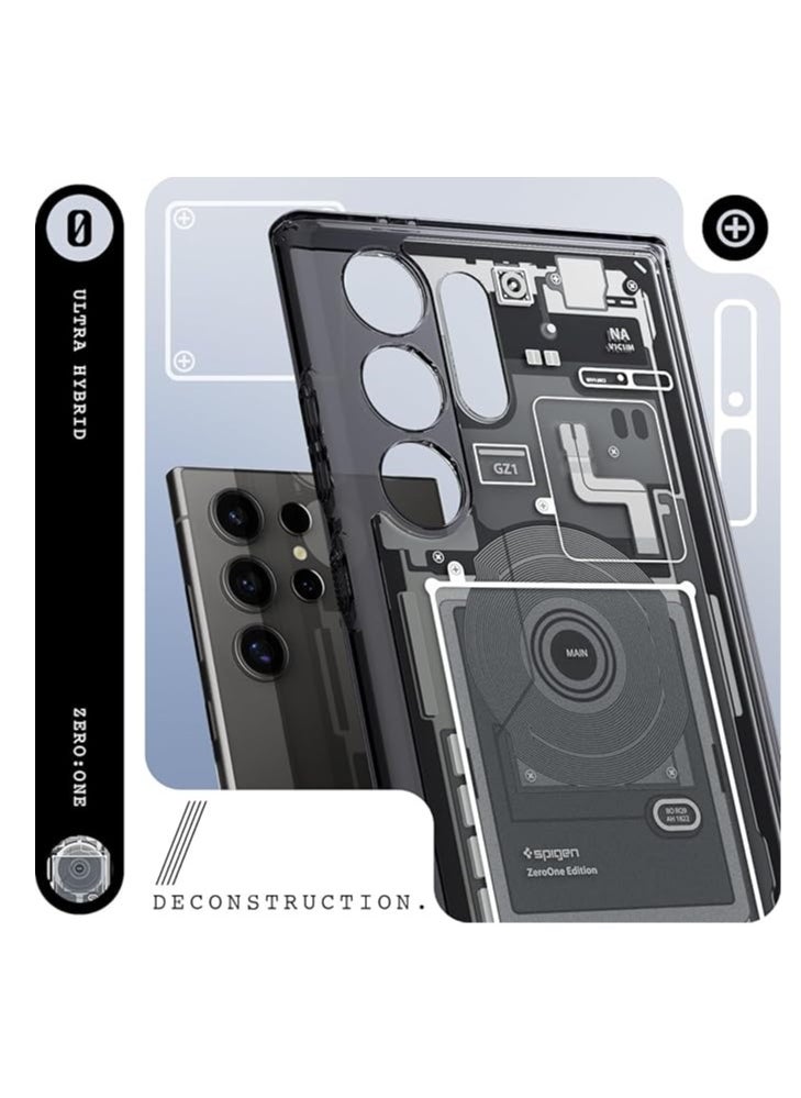 General - For Spigen Samsung S24Ultra/S24Plus/S24 Technology Magnetic Phone Case, suitable for Samsung S24Ultra/S24Plus/S24 Bracket Phone Case (No Pen) - Image 1