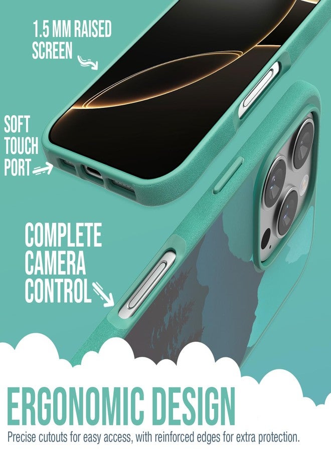 سمارتيش جراب Smartish® المغناطيسي لهاتف iPhone 16 Pro - Gripmunk متوافق مع MagSafe [خفيف الوزن + واقي] غطاء نحيف ورفيع مع بطانة من الألياف الدقيقة لهاتف Apple iPhone 16 Pro - Moving Mountains - Image 3