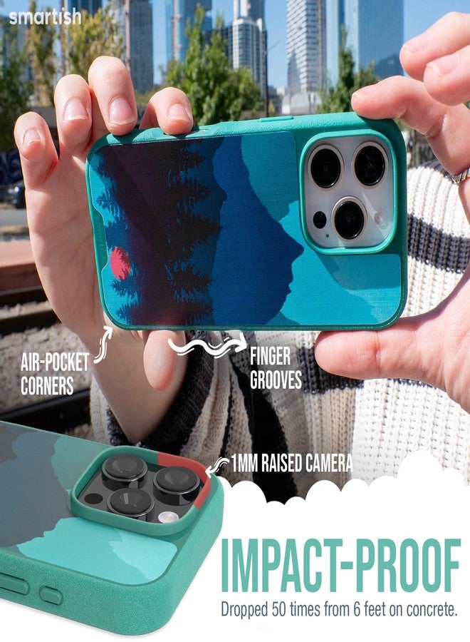 سمارتيش جراب Smartish® المغناطيسي لهاتف iPhone 16 Pro - Gripmunk متوافق مع MagSafe [خفيف الوزن + واقي] غطاء نحيف ورفيع مع بطانة من الألياف الدقيقة لهاتف Apple iPhone 16 Pro - Moving Mountains - Image 4