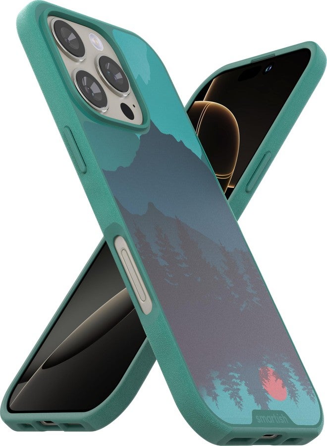 سمارتيش جراب Smartish® المغناطيسي لهاتف iPhone 16 Pro - Gripmunk متوافق مع MagSafe [خفيف الوزن + واقي] غطاء نحيف ورفيع مع بطانة من الألياف الدقيقة لهاتف Apple iPhone 16 Pro - Moving Mountains - Image 1