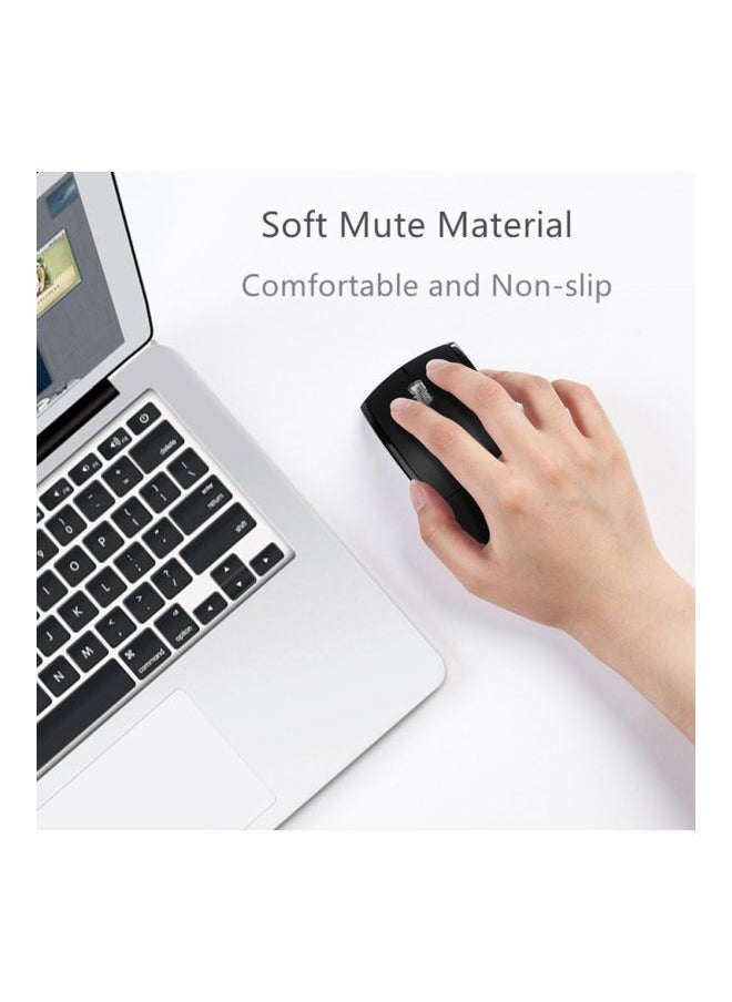 NIBEMINENT Optical 2.4G Foldable Wireless Mouse USB Folding Receiver Ergonomic Mice Black  - Image 3