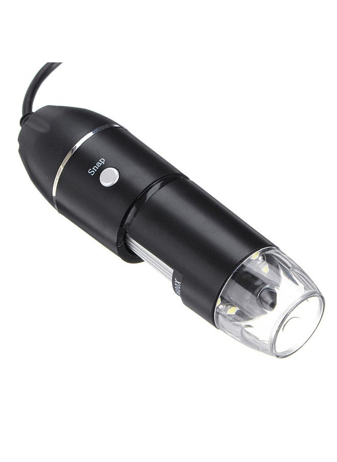 مجهر رقمي 1600X مكبر محمول بشاحن USB وكاميرا منظار داخلي 8 مصابيح LED متوافق مع الهواتف الذكية التي تعمل بنظام Android وIOS وخفيف الوزن وقابل للحمل