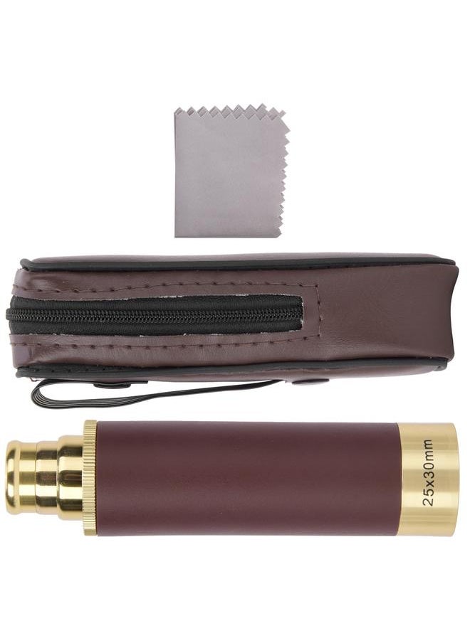 Thoraya 25X30 Pure Copper Vintage High Definition Magnification Telescopic Monocular Telescope for Outdoor Camping ObservationPure Copper  - Image 3