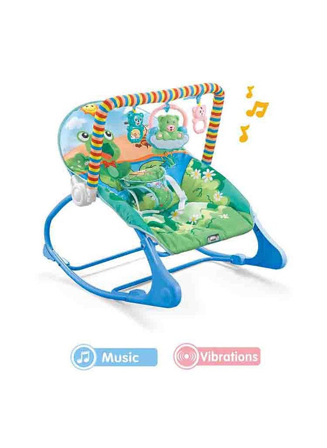 Generic - Portable Baby Bouncer Soothing Vibrating Infant Seat Baby Rocking Chair for Max. 18kg/40lbs Babies with Music Hanging Toys Bed Net - Image 1