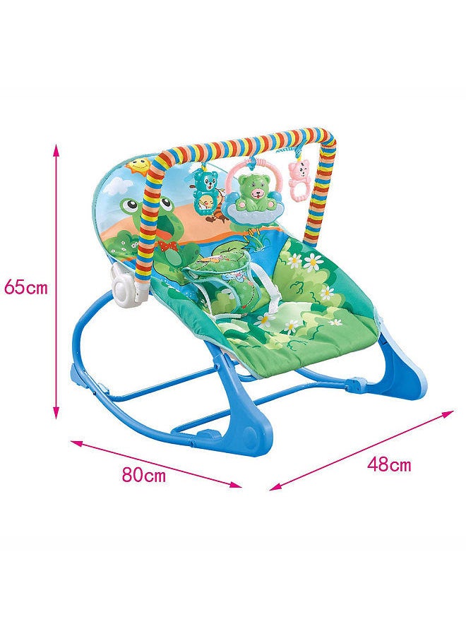 Generic - Portable Baby Bouncer Soothing Vibrating Infant Seat Baby Rocking Chair for Max. 18kg/40lbs Babies with Music Hanging Toys Bed Net - Image 1
