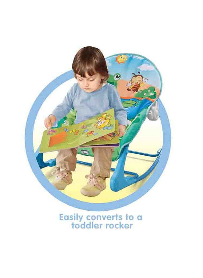 Generic - Portable Baby Bouncer Soothing Vibrating Infant Seat Baby Rocking Chair for Max. 18kg/40lbs Babies with Music Hanging Toys Bed Net - Image 1