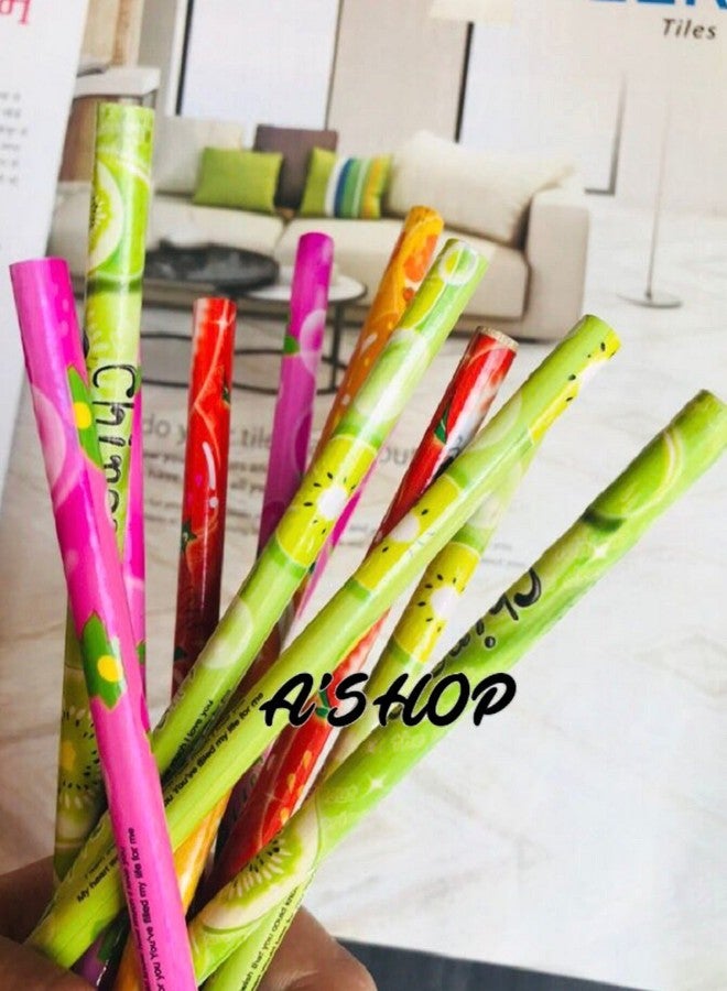 A'SHOP Colorful Cute Cartoon Character Pencils with Erasers (Pack of 12 Pencils) - Image 5