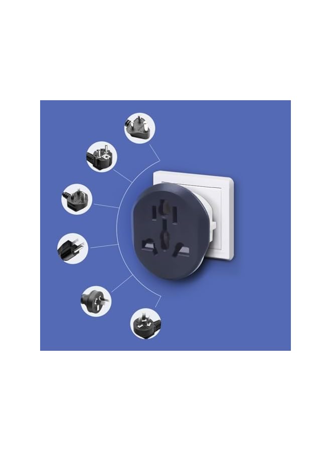 promass 5 Pcs Uk to Eu Plug Adapter, 3Pin to 2Pin Electric Switch, 16A 250V EU Converter Universal EU Plug AU US UK CN to EU Adapter European Travel Switch Socket - Image 3