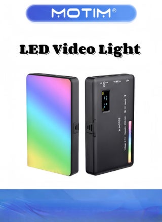 LED Video Light W140 RGB Video Lights Portable Selfie Light for Camera Full Color 2500-9900K & 140 Bright Beads with OLED Display & 3100mAh Rechargeable CRI 95+ - pzsku/Z23AD71D89FFEB0DE3F8CZ/45/1751450205/9f3d348e-4f23-4ec3-9c8e-e1043a6ea07e