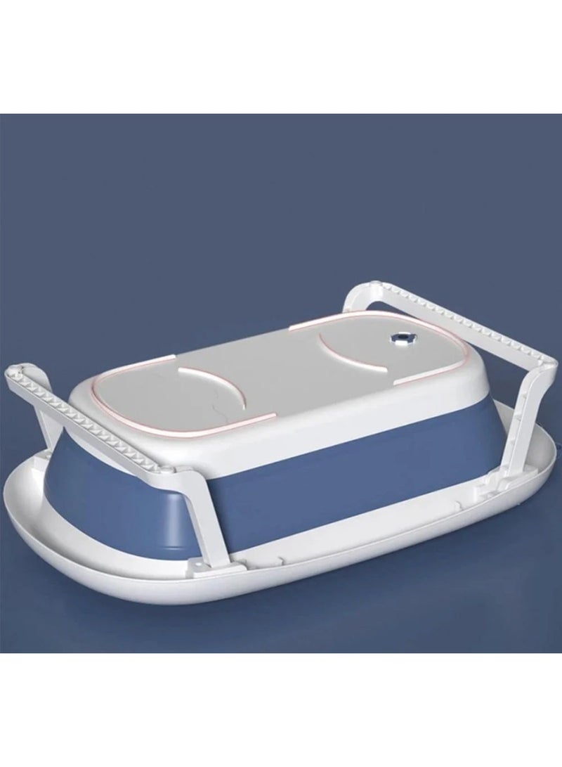 رينوفو حوض استحمام للأطفال قابل للطي، حوض استحمام محمول للسفر للأطفال حديثي الولادة والرضع والأطفال الصغار مع أرجل مضادة للانزلاق ومضادة للانزلاق مقاس 80 × 50 سم أخضر داكن - Image 4