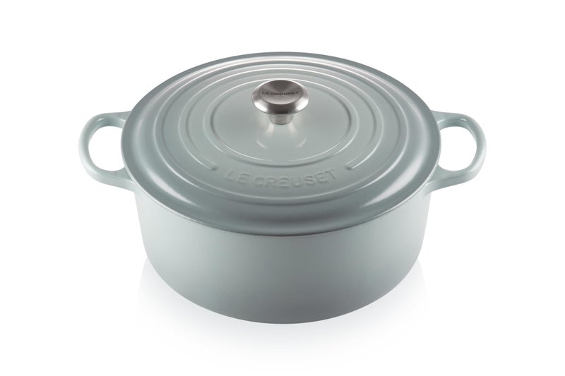 Le Creuset Le Creuset Enameled Cast Iron Signature Round Dutch Oven with Lid 9 Quart Sea Salt