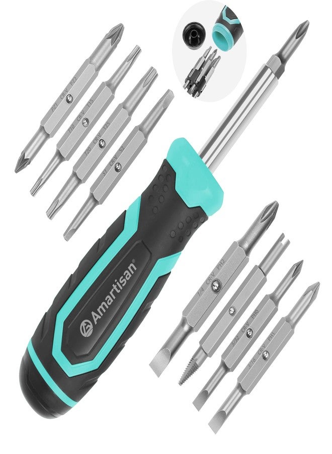 Amartisan 18-in-1 Multi-bit Screwdriver Set Tool All in One, Portable Multi-Purpose Screwdriver, Slotted/Philips/Pozi/Torx/Square,Nut Driver - Image 1