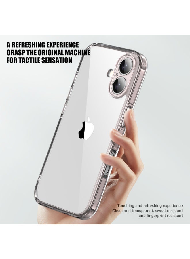 IPhone 17 Case-Transparent, Crystal Clear with 4 Corner Airbags & Raised Camera Guard, Anti-Yellowing & Military-Grade Shockproof，pink ﻿ - Image 3