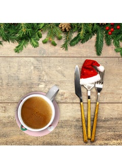 Paper Plane Design Paper Plane Design Christmas Wooden Tea Coasters for Drink Coaster for Dining Table Desk Organizer Coaster-Set of 6  - Image 3